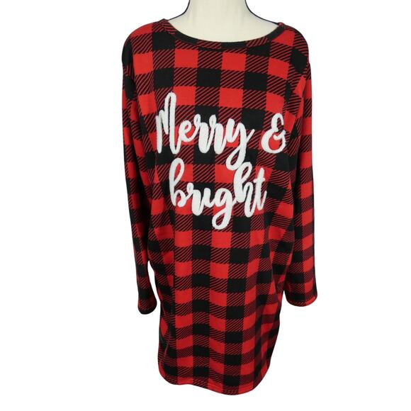 Simply Southern Other - Simply Southern Large flannel Nightgown faux Fur Lined Plaid Holiday Winter